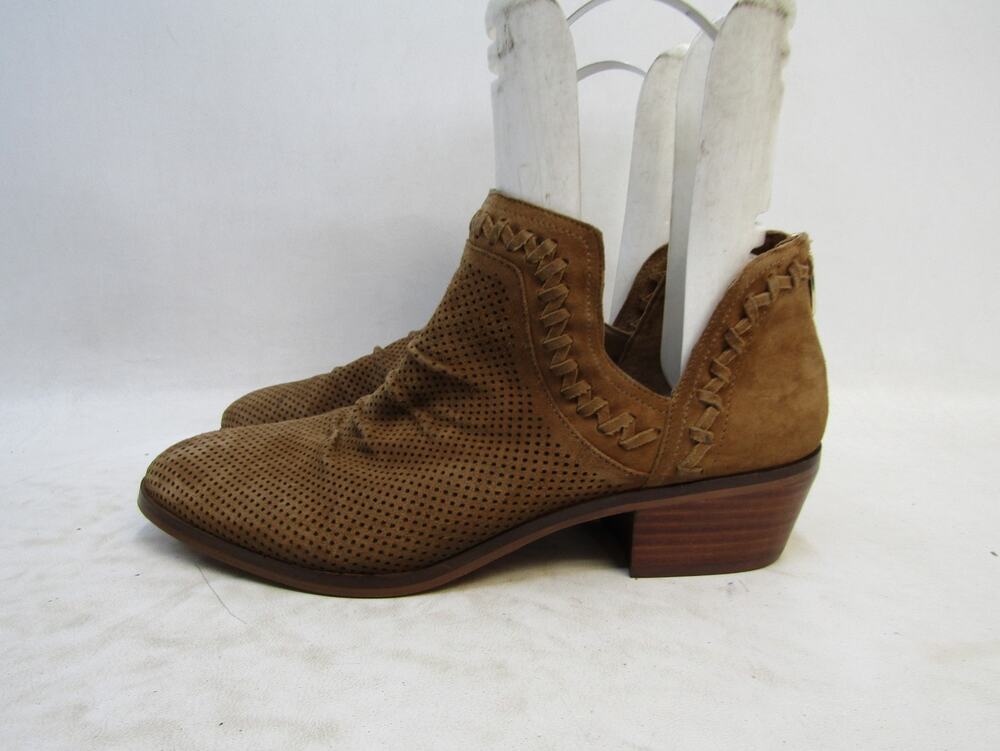 Vince Camuto Womens Size 10 M Brown Suede Zip Ankle Fashion Boots Bootie